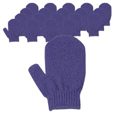 YBHOME 溫和搓澡手套, 紫色, 1入, 20個