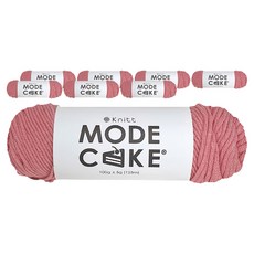 니뜨 모드케이크 뜨개실 100g, 8개, 인디핑크