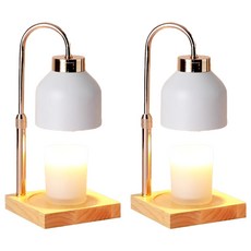 理享家 融燭燈 調光定時升降功能 含鹵素燈泡2入 安全無煙香氛, 白鈴鐺