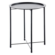 樂嫚妮 活動型圓盤茶几桌, 黑色
