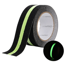 露營好物 防滑膠帶 黑色螢光 5cm x 5m, 1個