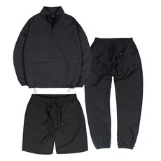 MOZMOZ 男女通用簡約防風外套三件組