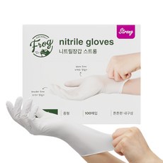 프로그 니트릴장갑 3.8 파우더프리, 중(M), 1개