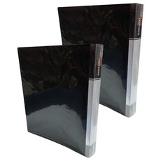 Lan CHYn 連勤牌文具 lc-9003a k pp 三孔 圓型夾, 黑色, 2個