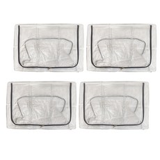 超大透明可視雙開收納箱 防水尼龍材質 鋼架支撐, 灰色, 4個