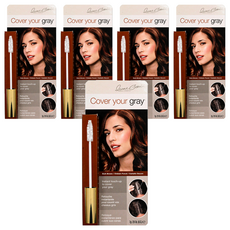 Cover your gray 睫毛膏式補色染髮刷, Dark Brown, 5支