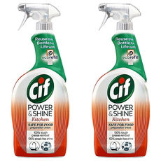 Cif 潔而亮 廚房用清潔劑 強力去油汙, 700ml, 2瓶