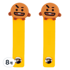 BT21 케이블 정리밴드 슈키, 혼합색상, 8개