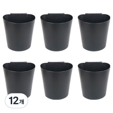 livingovoje 手推車層架掛式收納籃, 黑色, 12個