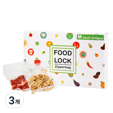 푸드락 진공 지퍼백 M 10p, 중(M), 10개입, 3개