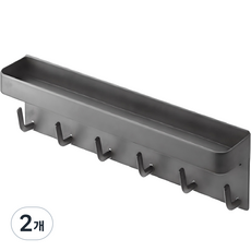 DOSell 玄關整理多功能壁掛式置物架衣架, 2個