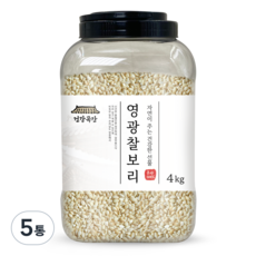 건강곡간 영광 찰보리, 4kg, 5개