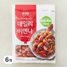 롯데햄 데일리 비엔나, 500g, 6개