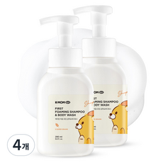 케이맘 베이비 처음 2 in 1 헤어 앤 바디워시, 4개, 290ml