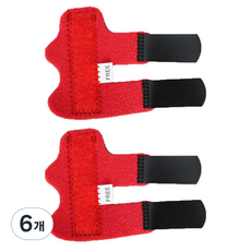 리치덕 손가락보호대 슬리브 레드, 6개