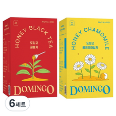 도밍고 꿀홍차 1.5g x 20p + 꿀캐모마일 1.3g x 20p 세트, 꿀홍차 + 꿀캐모마일차, 6세트