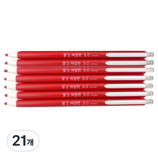 (주)위드나 노크식 채점펜 빨강 81-0018, 1색, 21개