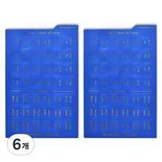 플레픽 이너 인덱스 스티커 NATIONAL BLUE, 6개, 1개입