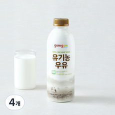 곰곰 유기농 우유, 4개, 750ml