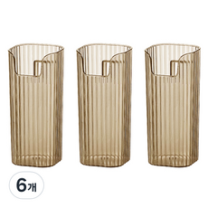 블럭마트 접착식 플라스틱 우산꽂이, 브라운, 6개