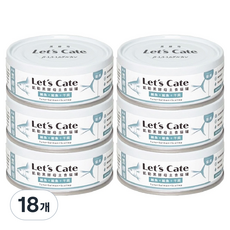 레츠케이트 고양이 오레오 블랙효모 컴플리트 뉴트리션 주식캔, 혼합맛, 80g, 18개
