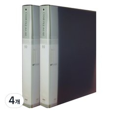 칼라 링화일 인덱스 3공 A4 60매, 흑색, 4개