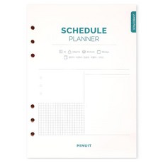 MINUIT 日記本內頁A5行程規劃本, 1入, 1個