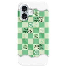 디자인플러스 네잎클로버 맥세이프 슬림핏 하드 휴대폰 케이스