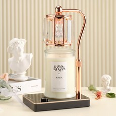 Candle Department Store Elsa融蠟燈 + 大豆蠟燭 750g 套組, 金合歡, 1個, 590g