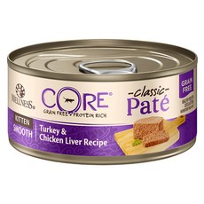 WELLNESS 寵物健康 幼貓 CORE無穀肉醬主食罐, 雞肉+火雞, 85g, 12罐