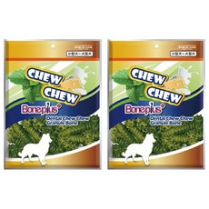 Boneplus 潔牙顆粒嚼嚼骨 L, 清新草本, 320g, 2包