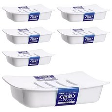 NAKAYA 日本抗菌材質肥皂盒6入組 白色 防霉 瀝水設計 浴室收納, 1組