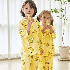 Maykids 童款印花桃皮絨2件式長袖套裝 胖胖香蕉款