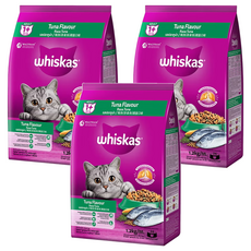 whiskas 偉嘉 貓乾糧, 鮪魚總匯口味, 1.2kg, 3袋