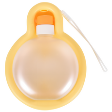 Truly House 寵物外出摺疊飲水器隨行杯 兩用水壺 外出水壺 500ml, 1個, 黃色