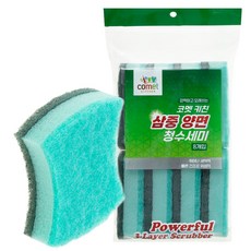 코멧 키친 삼중 양면 청수세미, 8개, 1개