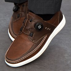 Kielnoel 男款 Zende 皮革旋鈕氣墊休閒樂福鞋