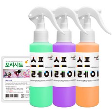 SNOWKIDS 顏料噴漆 B款 140ml 3色+塑膠遊戲墊, 420ml, 3種, 1套