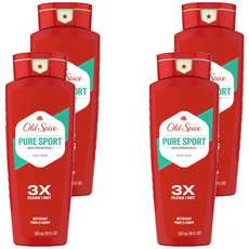 Old Spice 歐仕派 3X潔淨沐浴乳, 532ml, 4個