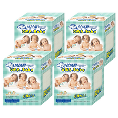 拭拭樂 嬰兒紗布毛巾 乾濕兩用 超細纖維設計 大面積設計 無添加螢光劑, 1入, 4盒