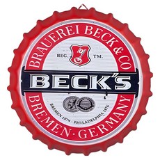 OPUS LOFT 純真年代 仿舊啤酒瓶蓋壁飾 具茨 馬口鐵材質, 35 x 4 x 35cm, BC05 貝克