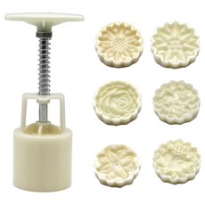 月餅印章 + 模具 6件組, 1套, 隨機出貨