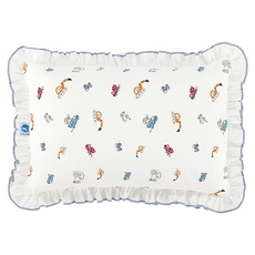 KU.KU Duckbill 酷咕鴨 童心荷葉邊中童枕 100%純棉表布, 車隊藍, 1個