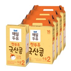 매일두유 첫두유 국산콩 2단계 190ml, 64개입, 콩맛
