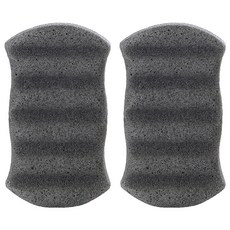 I'm Konjac 大 全家用沐浴海綿, 木炭, 2個