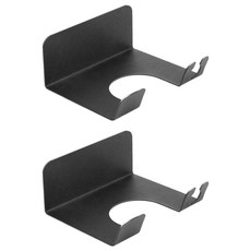 MONACO OLIVE 金屬系列吹風機架, 黑色, 2個