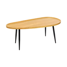 FAmILyLIFE 生活 木冶山居 Carmel弦月茶几 WO-035 120 x 58 x 48.5cm, 白橡木