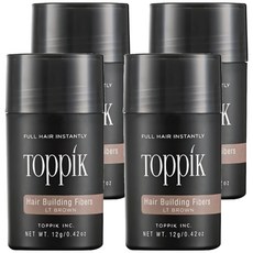 TOppiK 增髮纖維 12g, 淺棕 MEDIUN BROWN, 4瓶