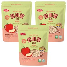 Bebest 糙米爆米花, 蘋果口味, 20g, 3包