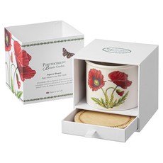 PORTmeIRION 波特玫琳恩 植物園陶瓷香氛蠟燭, 1個, 155g, 罌粟花